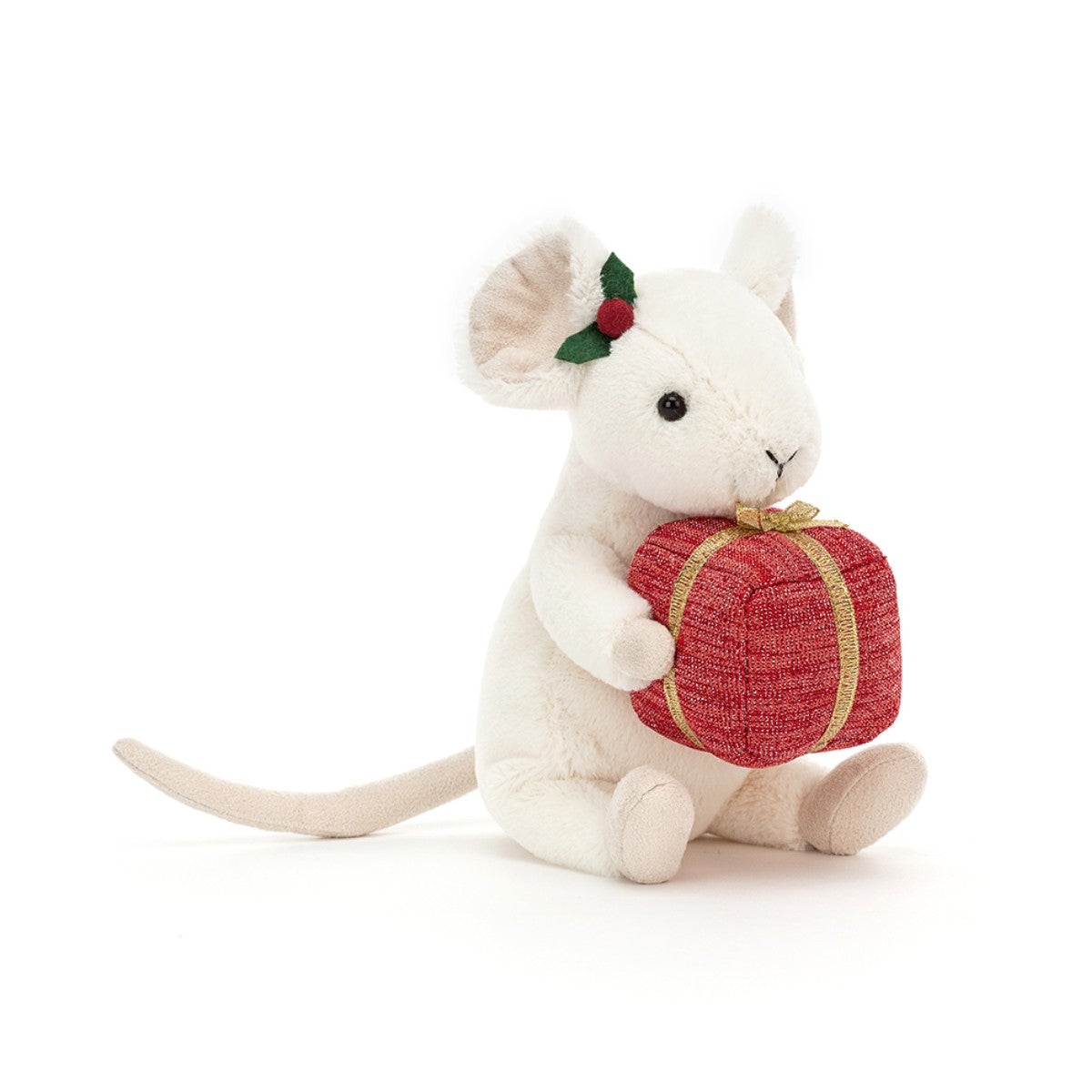 Jellycat, Mus med gave, 18 cm