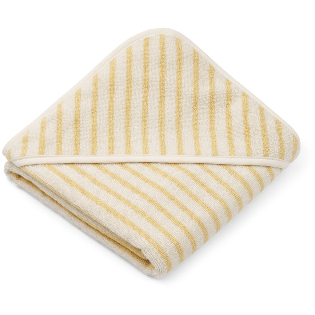 Liewood baby håndklæde, stribet jojoba/creme
