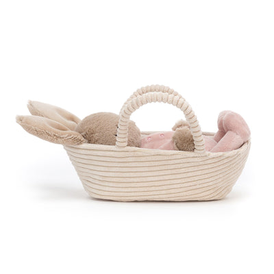 Jellycat, Rock-a-Bye Kanin i lift, 19 cm