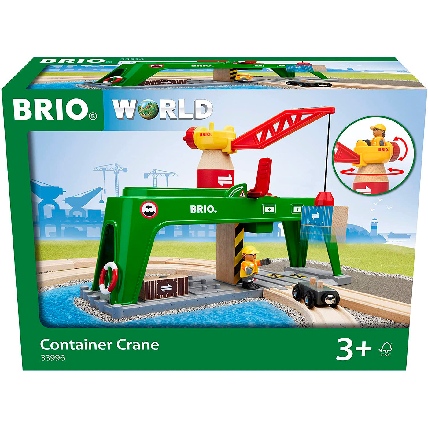 BRIO togbane, containerkran