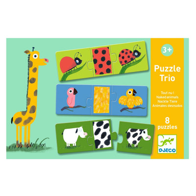 Djeco Puzzle duo, Nøgne dyr