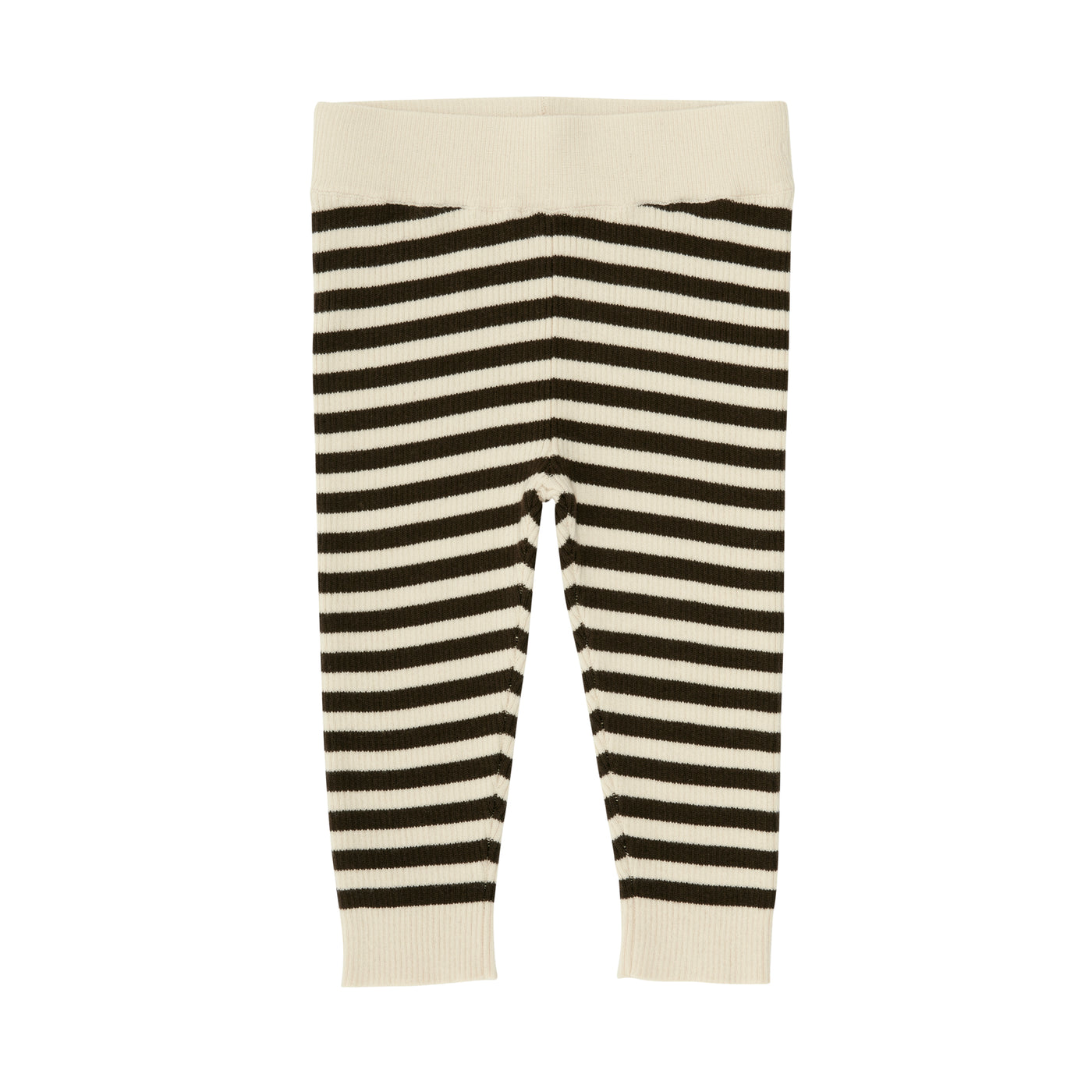 FUB babyleggings i bomuld, Ecru/Chocolate