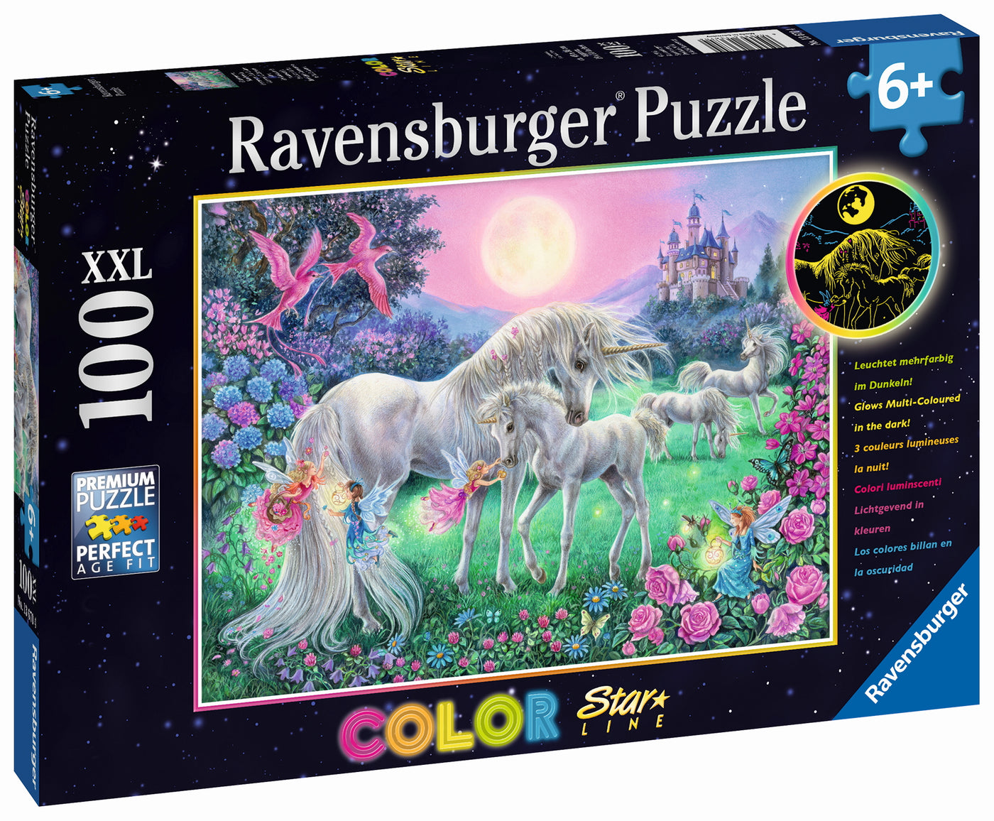 Ravensburger puslespil, 100 XXL brikker Enhjørninge