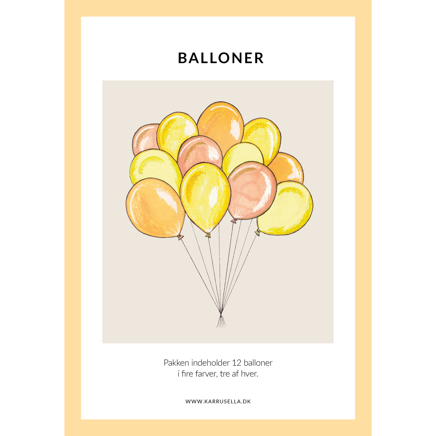 Karrusella Balloner, Gule nuancer