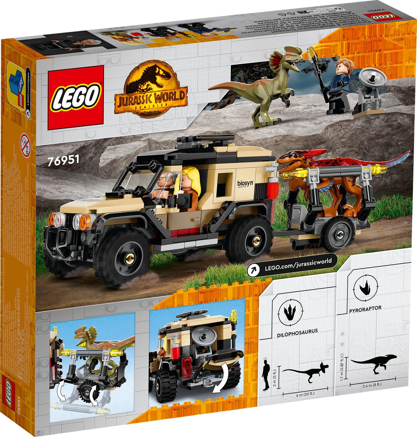 LEGO Jurassic World, Pyroraptor og dilophosaurus-transport