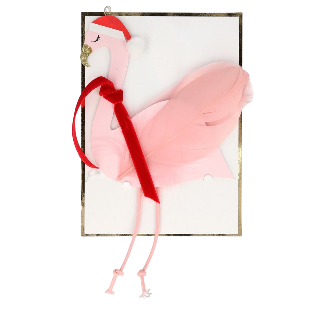 Meri Meri Julekort, Jolly flamingo