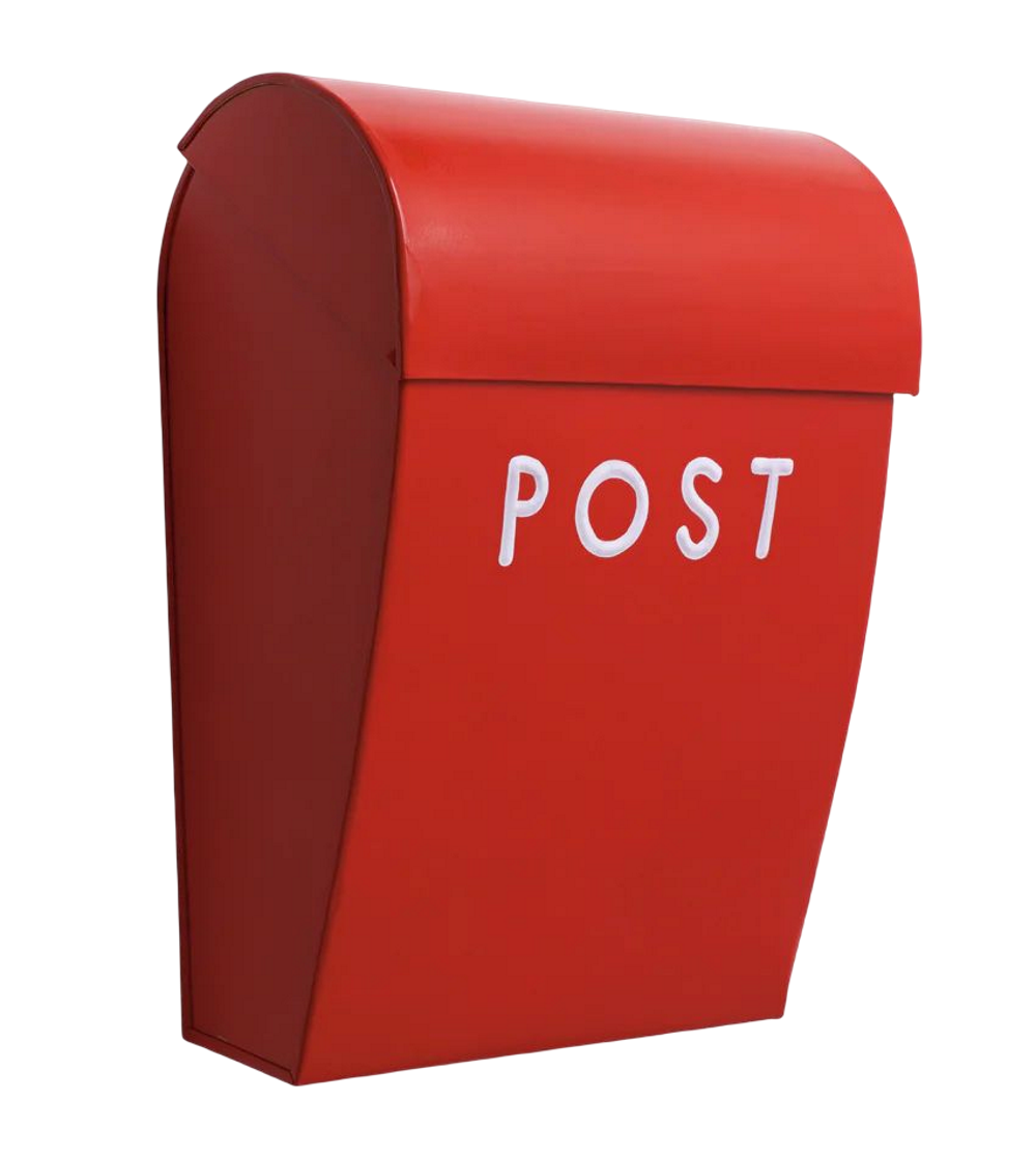 Postkasse stor, rød