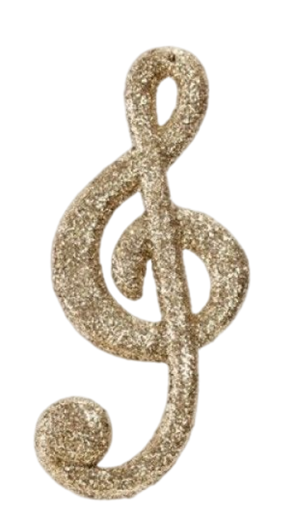 Hofflands, juleophæng node, glimmer G-nøgle, 13 cm
