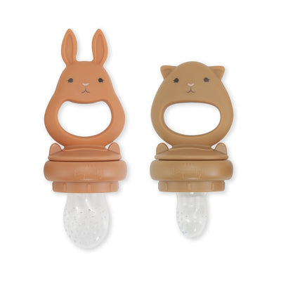 Konges Sløjd silicone frugtsut, Almond/Terracotta