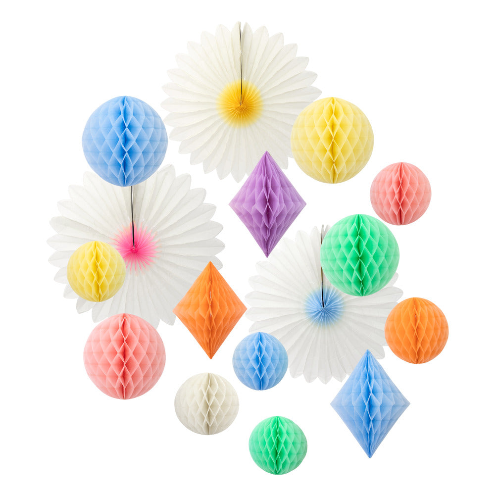 Meri Meri Honeycomb pastel decoration kit