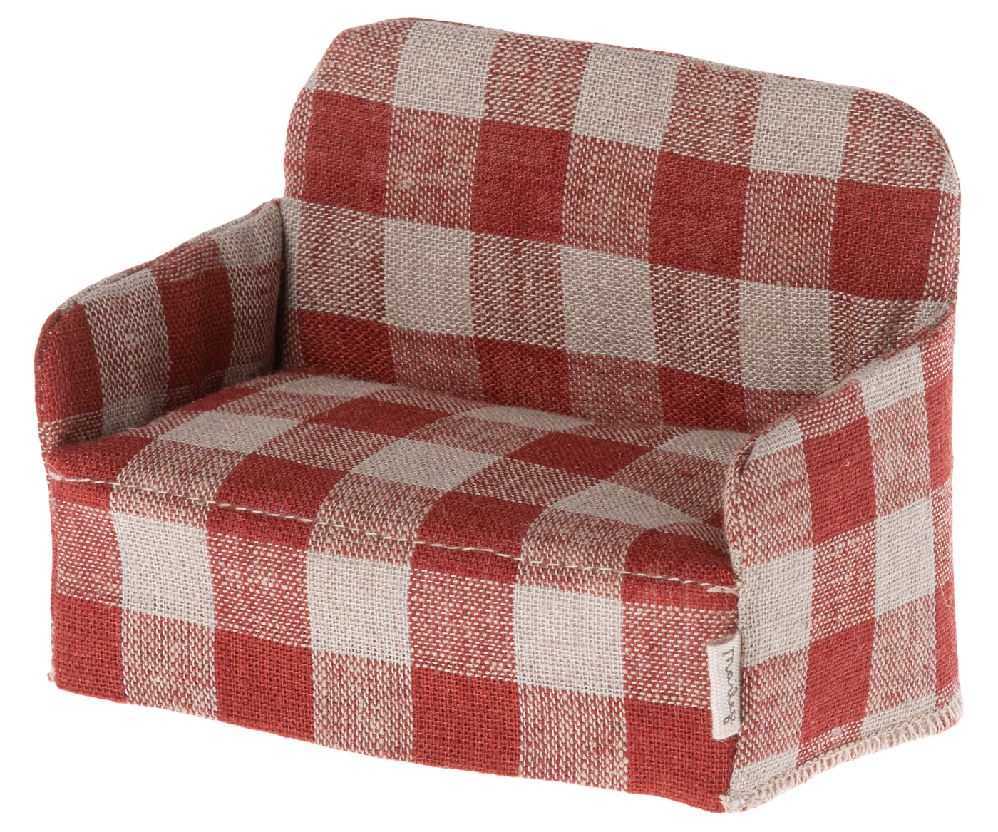 Sofa, rød tern