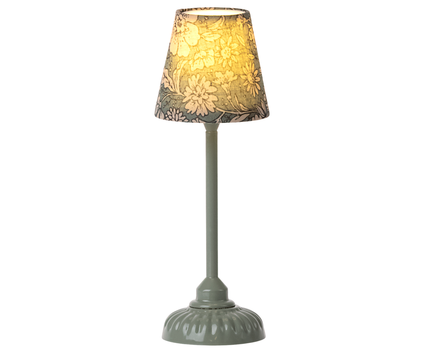 Vintage gulvampe, mørk mint