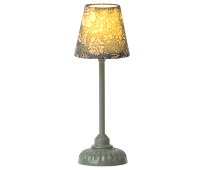 Vintage gulvampe, mørk mint