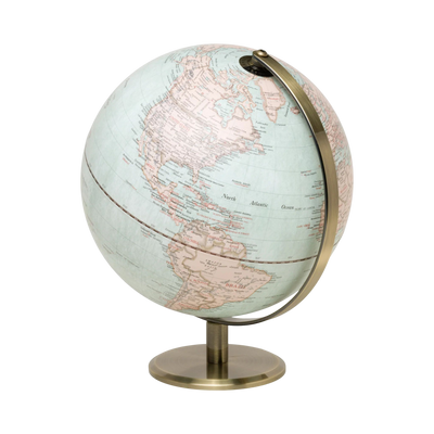 Globus med lys, vintage, 25 cm