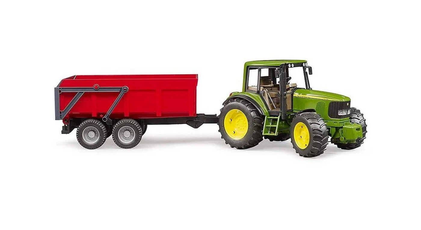 Traktor, John Deere med tippelad