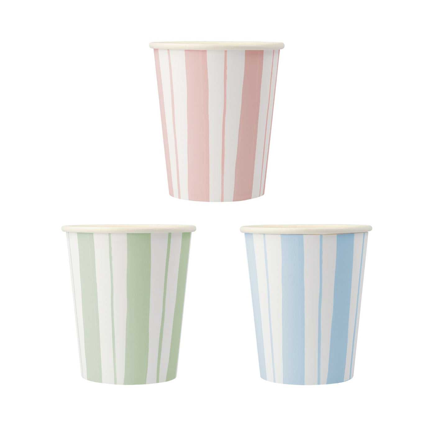 Engangskopper, pastel striber