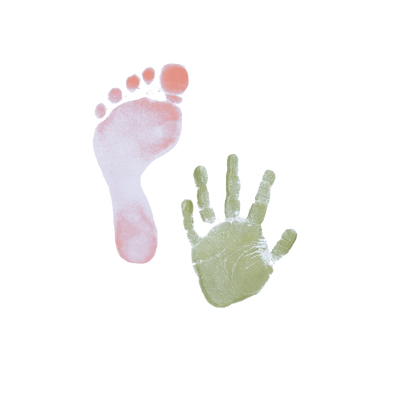 Hånd- og fodaftryk, grøn